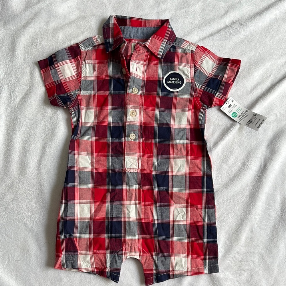 NWT Baby B’gosh button down romper/onesie